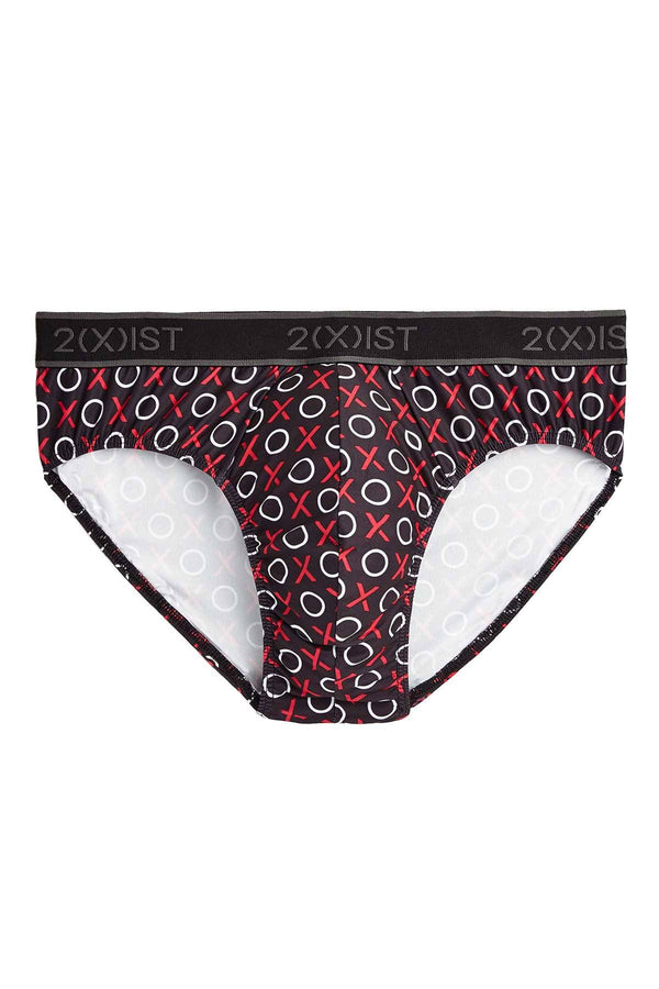 2(X)IST Black X's & O's Graphic Micro No-Show Brief
