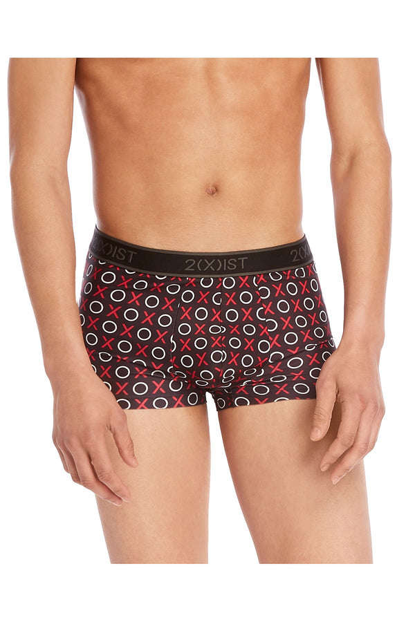 2(X)IST Black X's & O's Graphic Micro No-Show Trunk