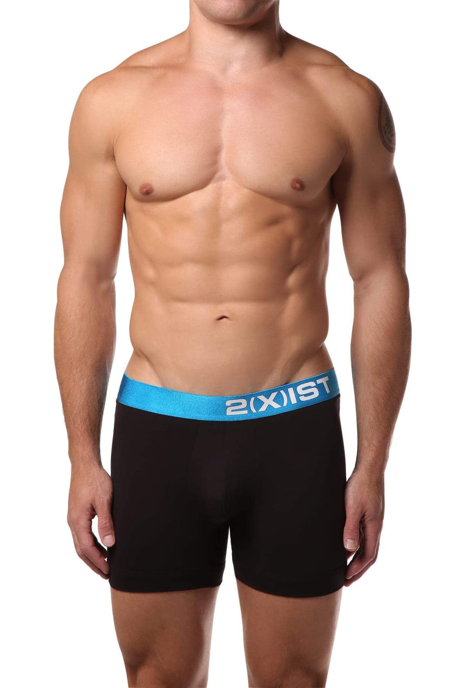 2(X)IST Black & Blue Electric Cotton Stretch Boxer Brief