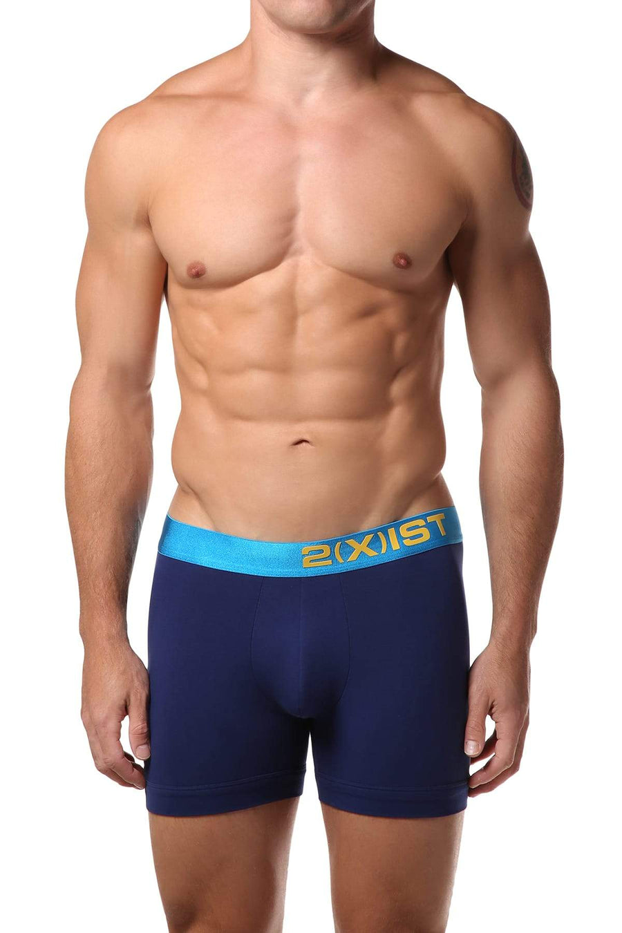 2(X)IST Blue Depth Electric Cotton Stretch Boxer Brief