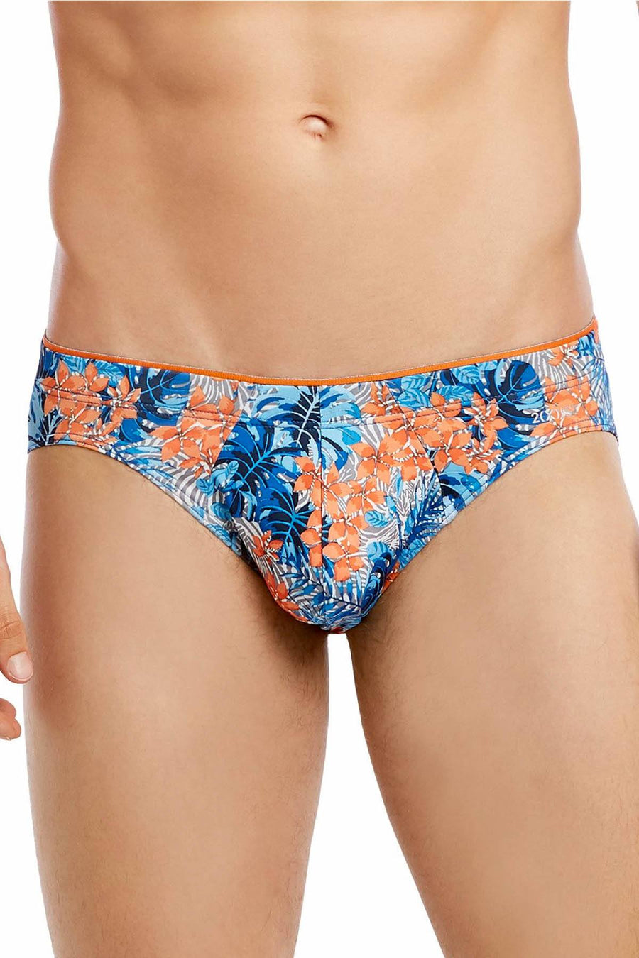 2(X)IST Blue Floral/Zebra Sliq Micro Brief