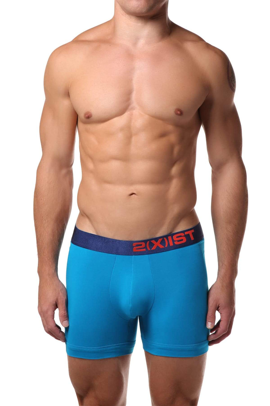 2(X)IST Bright Blue & Blue Electric Cotton Boxer Brief