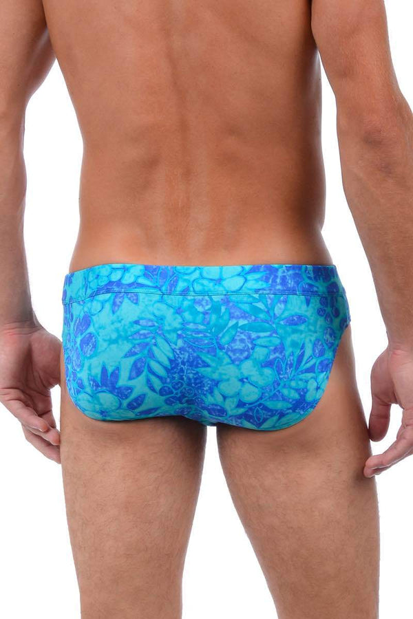2(X)IST Caribbean Breeze Tie-Dye Floral Swim Brief
