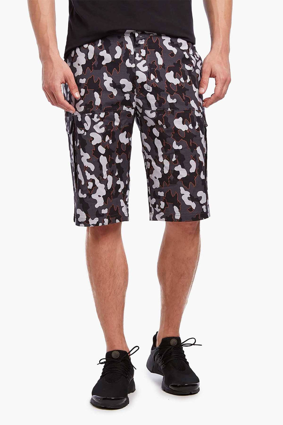 2(X)IST Charcoal/Golden-Poppy Pop-Camo Military Sport Cargo Short