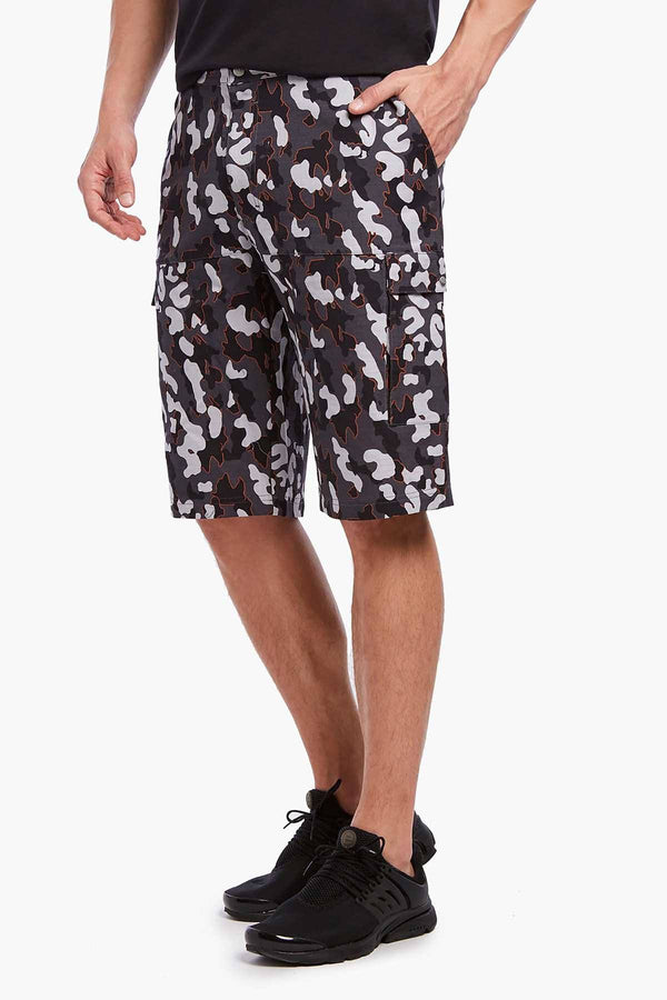 2(X)IST Charcoal/Golden-Poppy Pop-Camo Military Sport Cargo Short