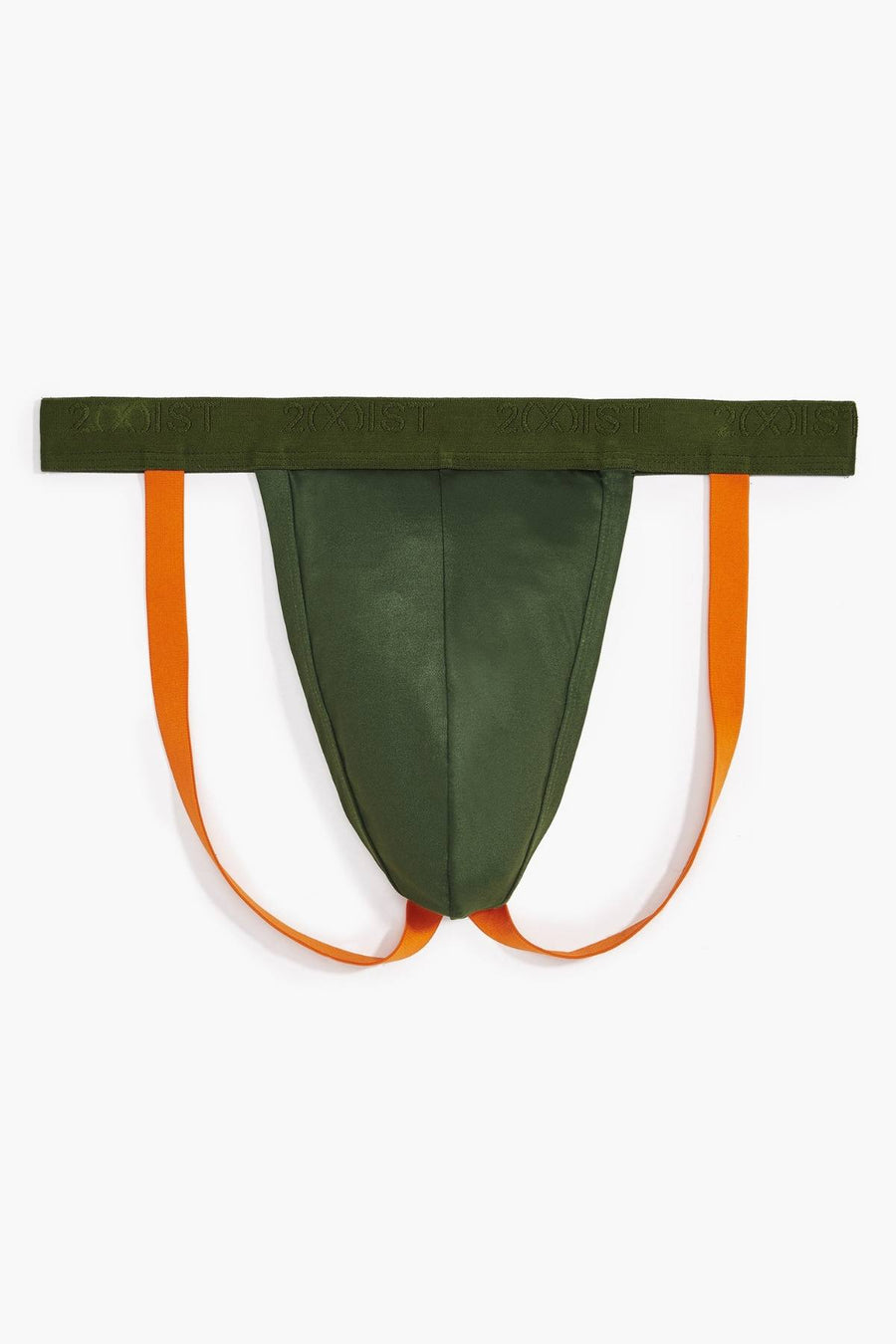 2(X)IST Chive-Green Military-Stripe Micro Jockstrap