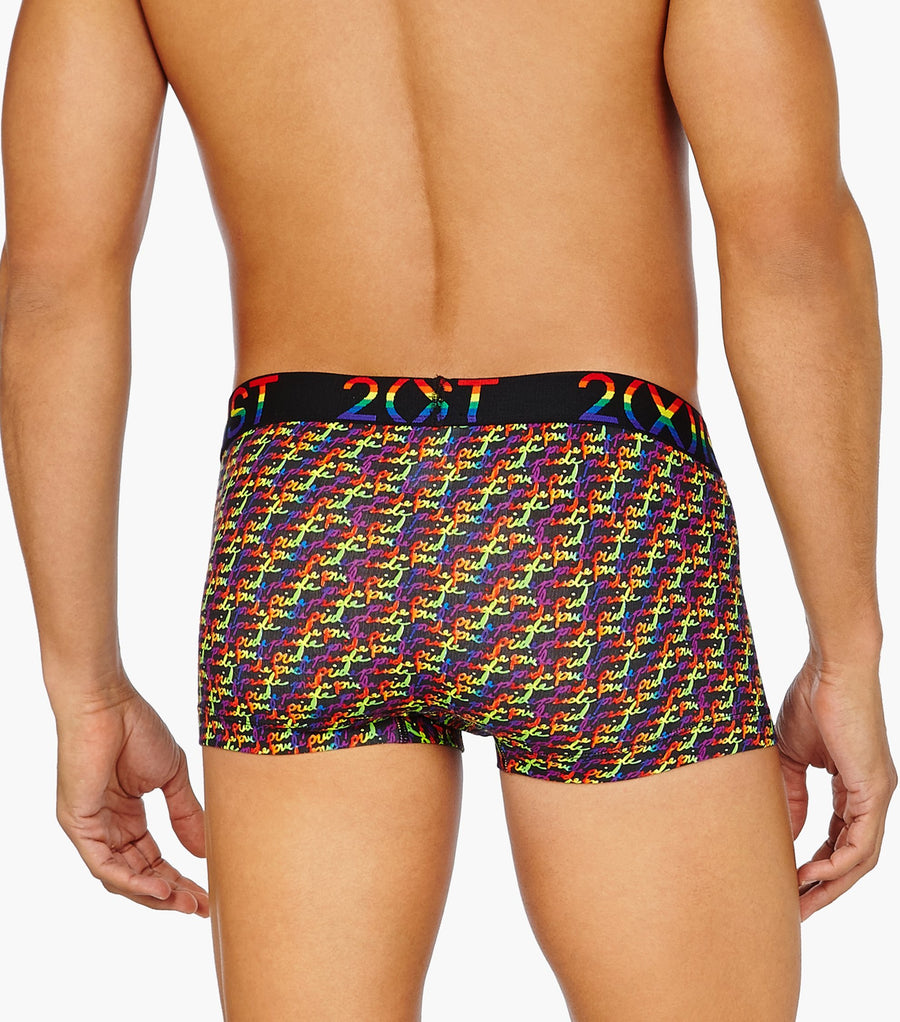 2(X)IST Cursive Pride Cotton Stretch No Show Trunk