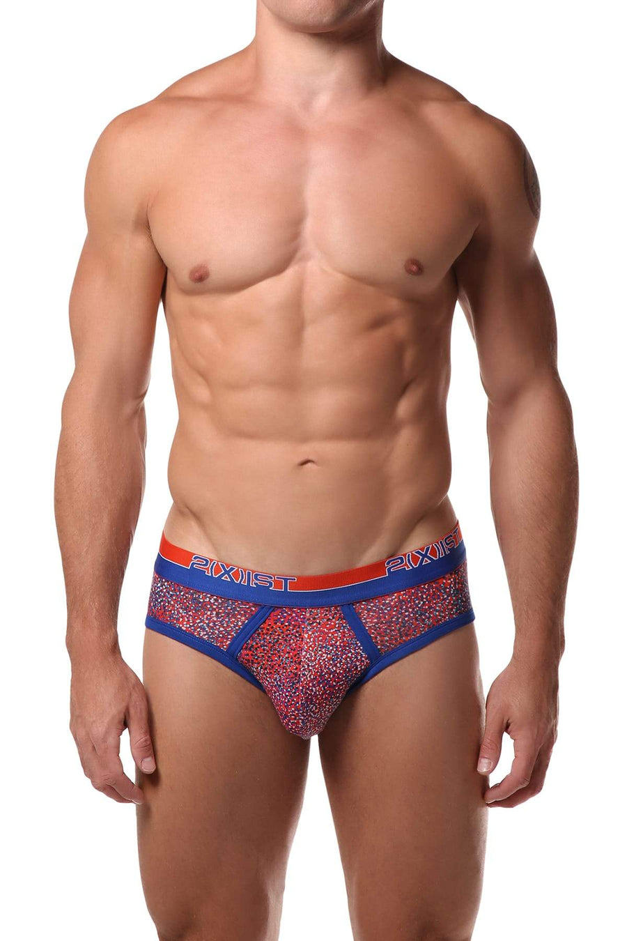 2(X)IST Dot Orange Graphic Cotton Brief