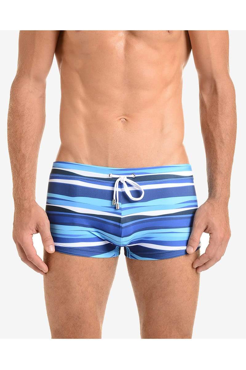 2(X)IST Estate Blue Awning Stripe Swim Trunk