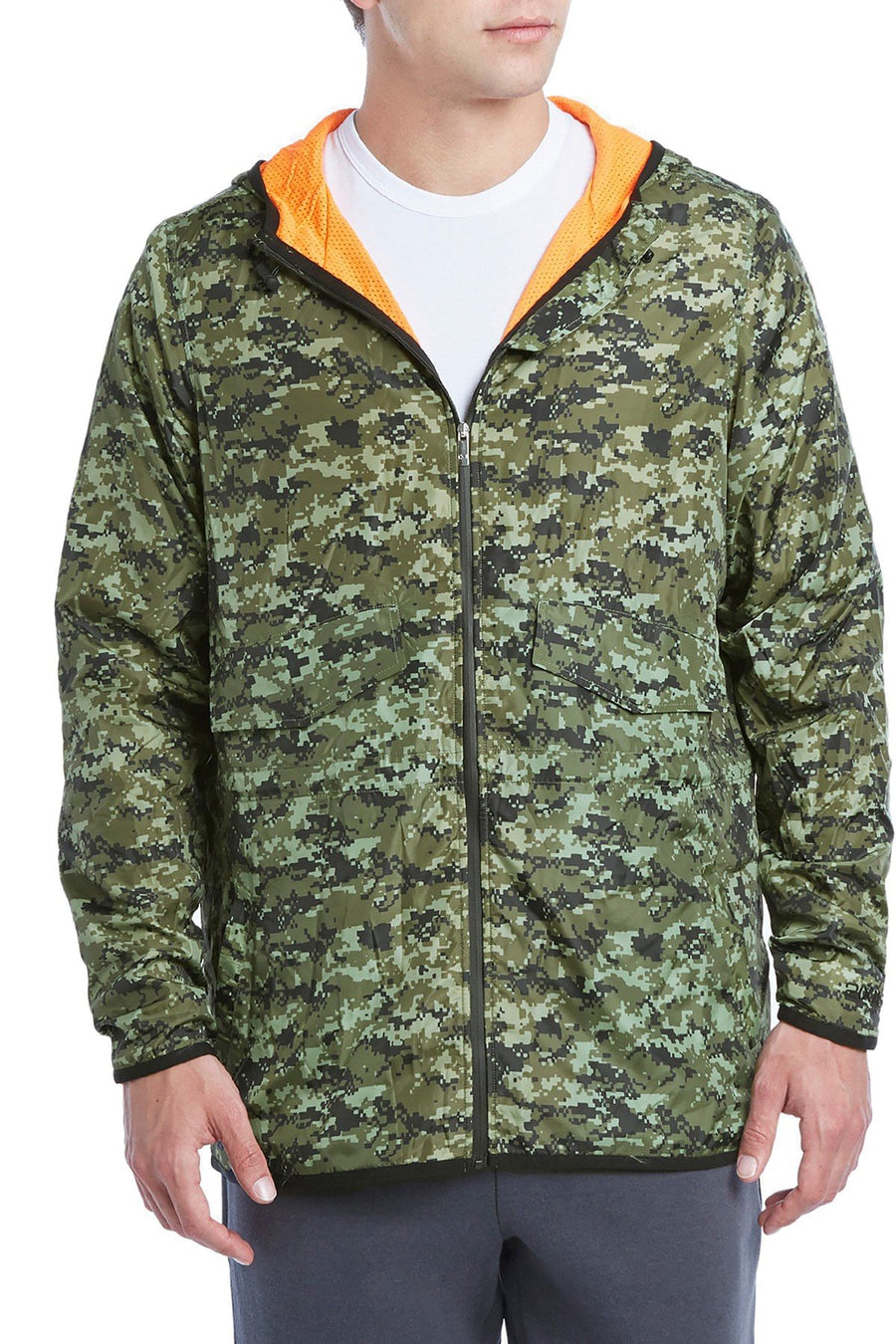 2(X)IST Green-Camo Hooded Travel Jacket