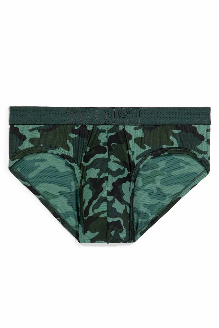 2(X)IST Green-Gables Camo Speed-Dri Mesh No-Show Brief