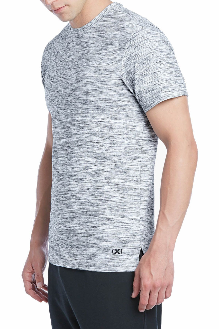 2(X)IST Grey-Heather Lounge Short-Sleeve Cotton T-Shirt