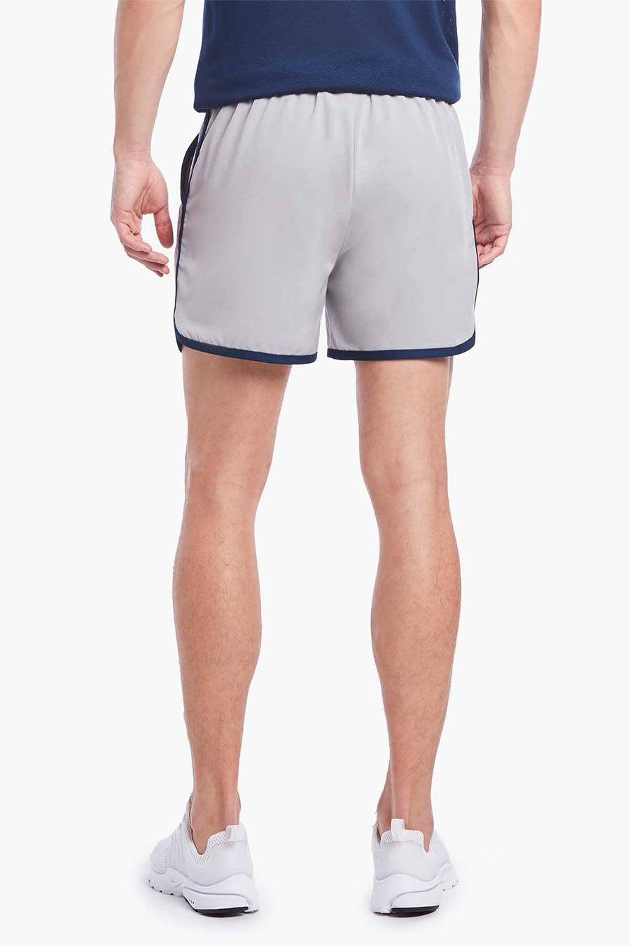 2(X)IST Grey/Navy Contrast-Binding Retro Jogger Short