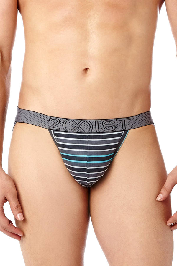 2(X)IST Lead Double-Stripe Speed Dri Mesh Jockstrap