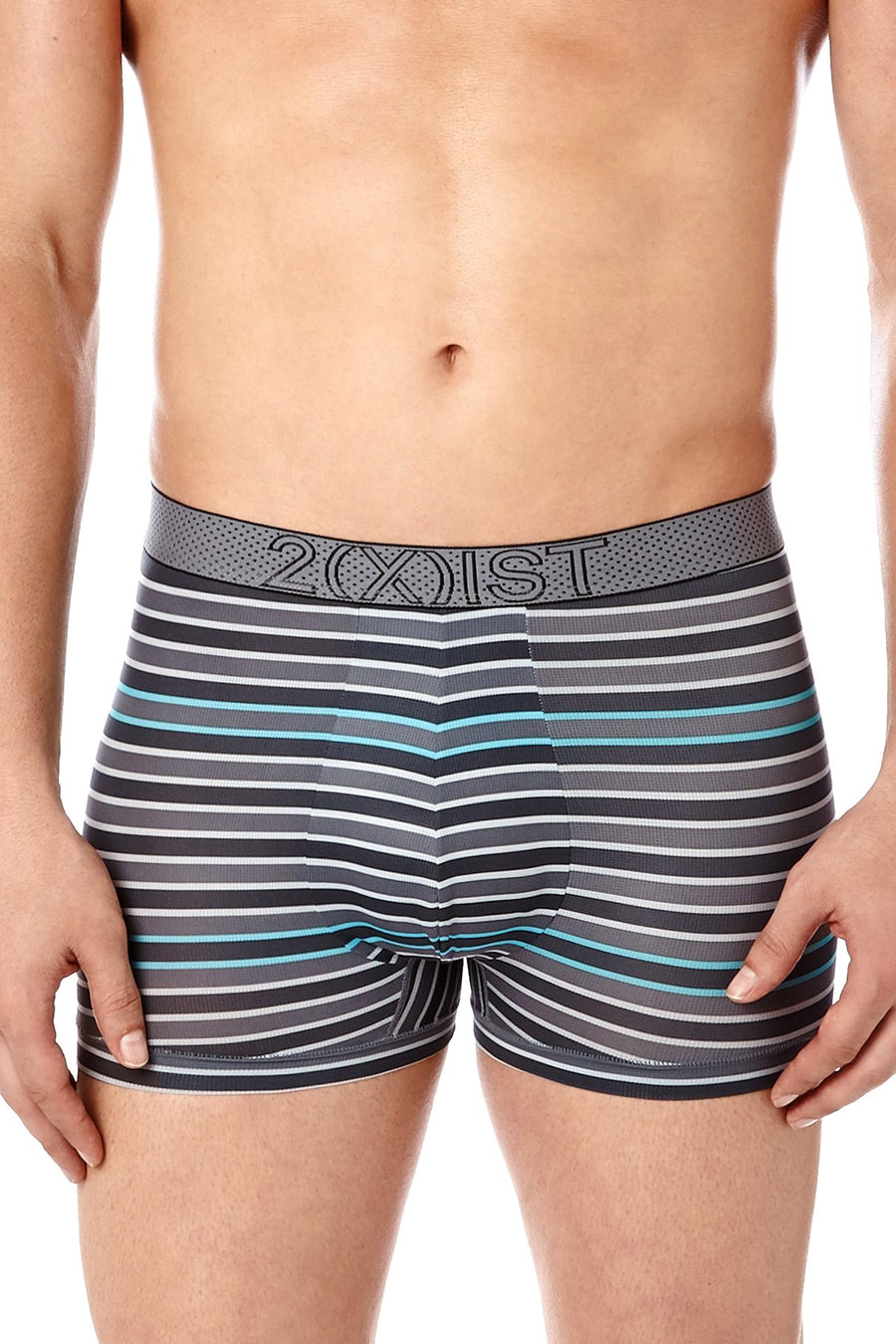 2(X)IST Lead Double-Stripe Speed Dri Mesh No-Show Trunk