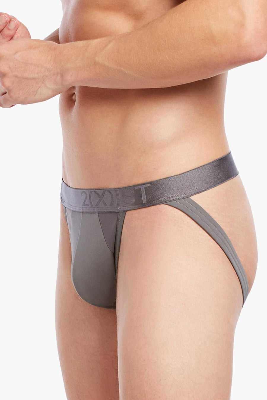 2(X)IST Lead-Grey Air-Luxe Micro Jockstrap