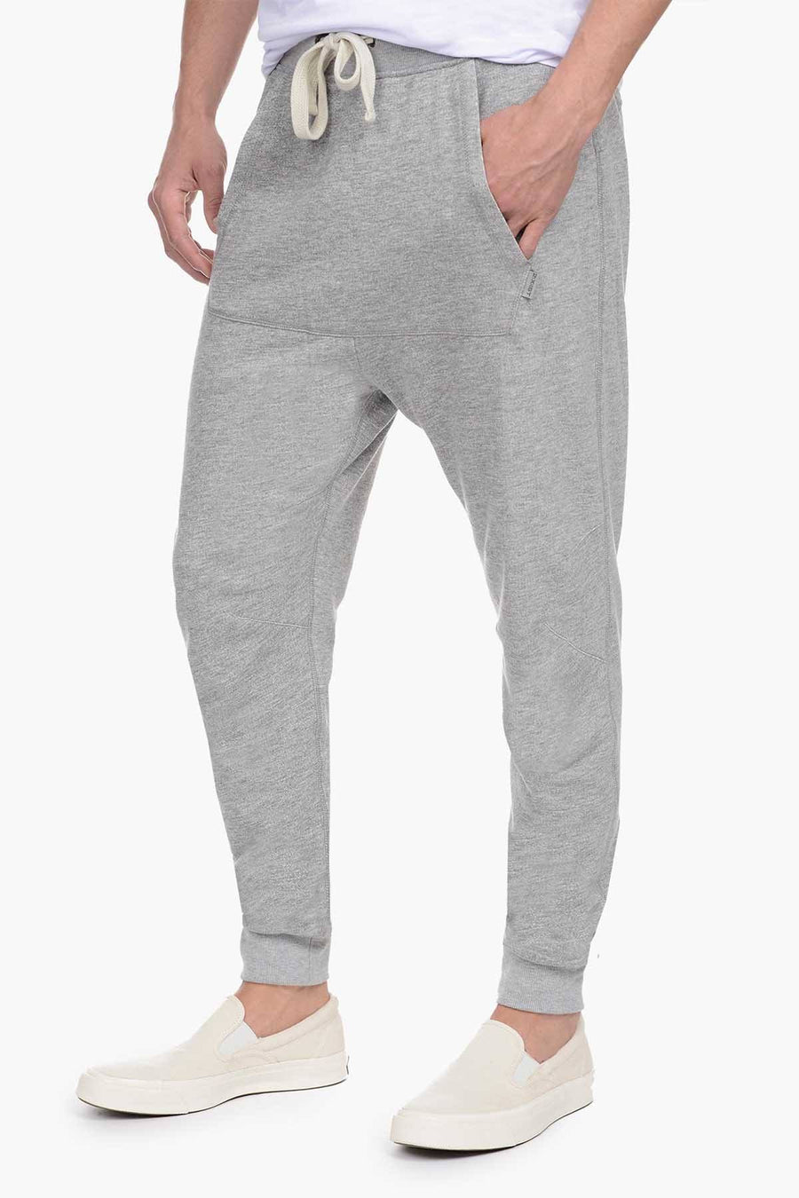2(X)IST Light Heather Grey French Terry Drop-Inseam Pant