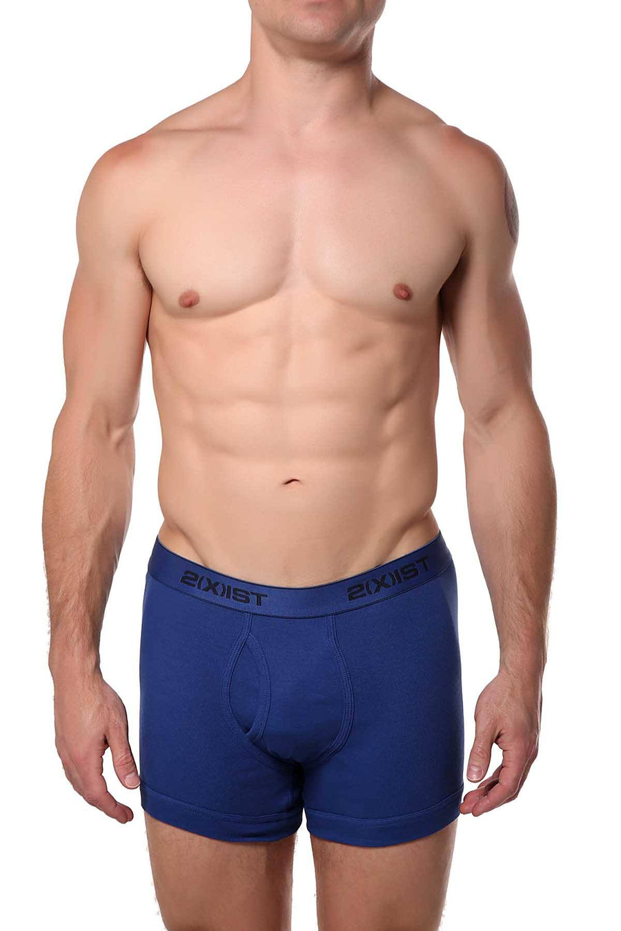 2(X)IST Monaco-Blue Essential Cotton Boxer Brief