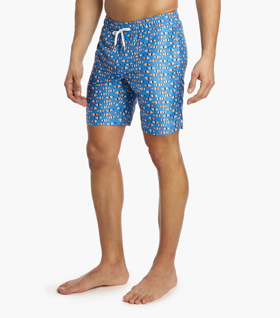 2(X)IST Multi Striped Fish Catalina Swim Short