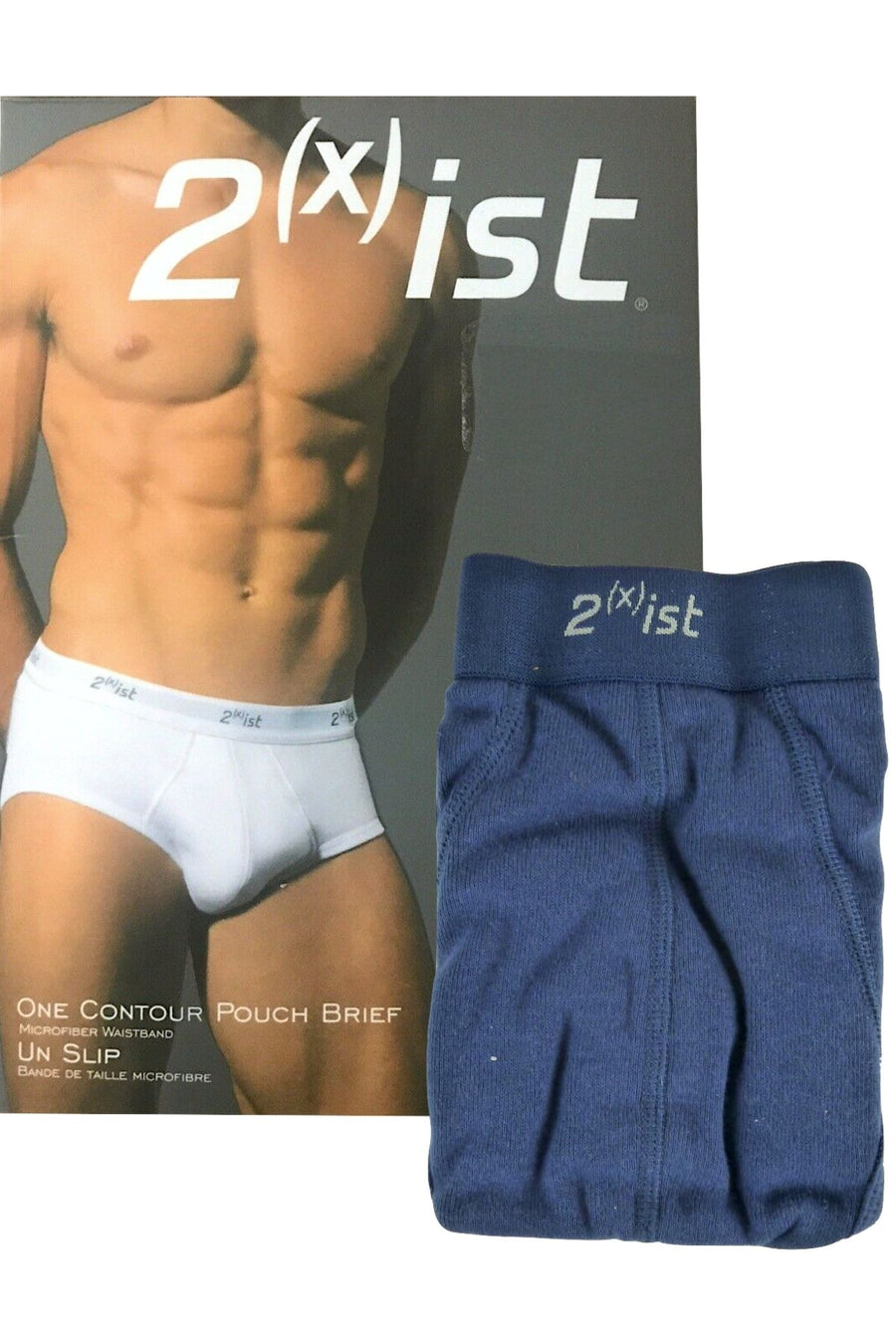 2(X)IST Navy Blue Contour Pouch Brief
