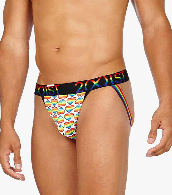 2(X)IST Pride Hearts Cotton Stretch Jock Strap