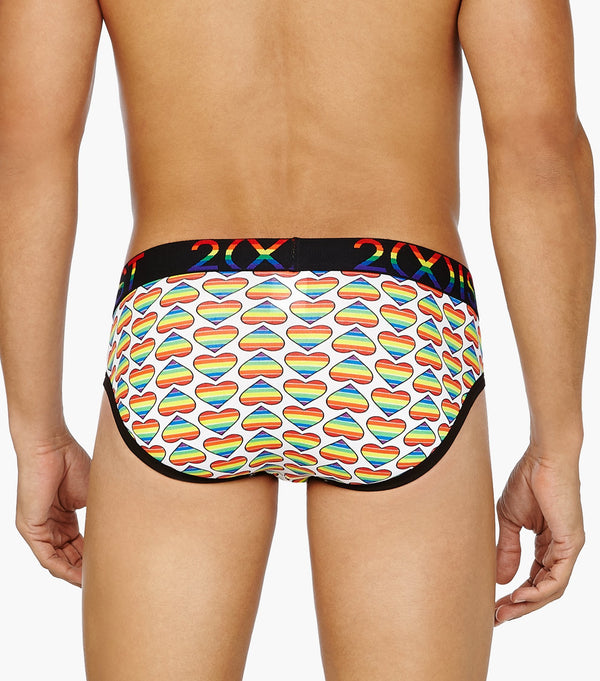 2(X)IST Pride Hearts Cotton Stretch No Show Brief