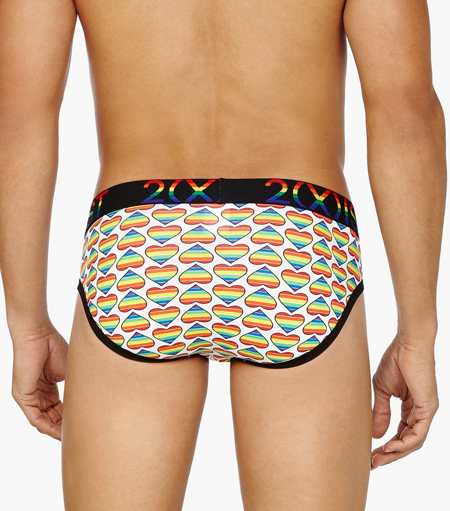 2(X)IST Pride Hearts Cotton Stretch No Show Brief
