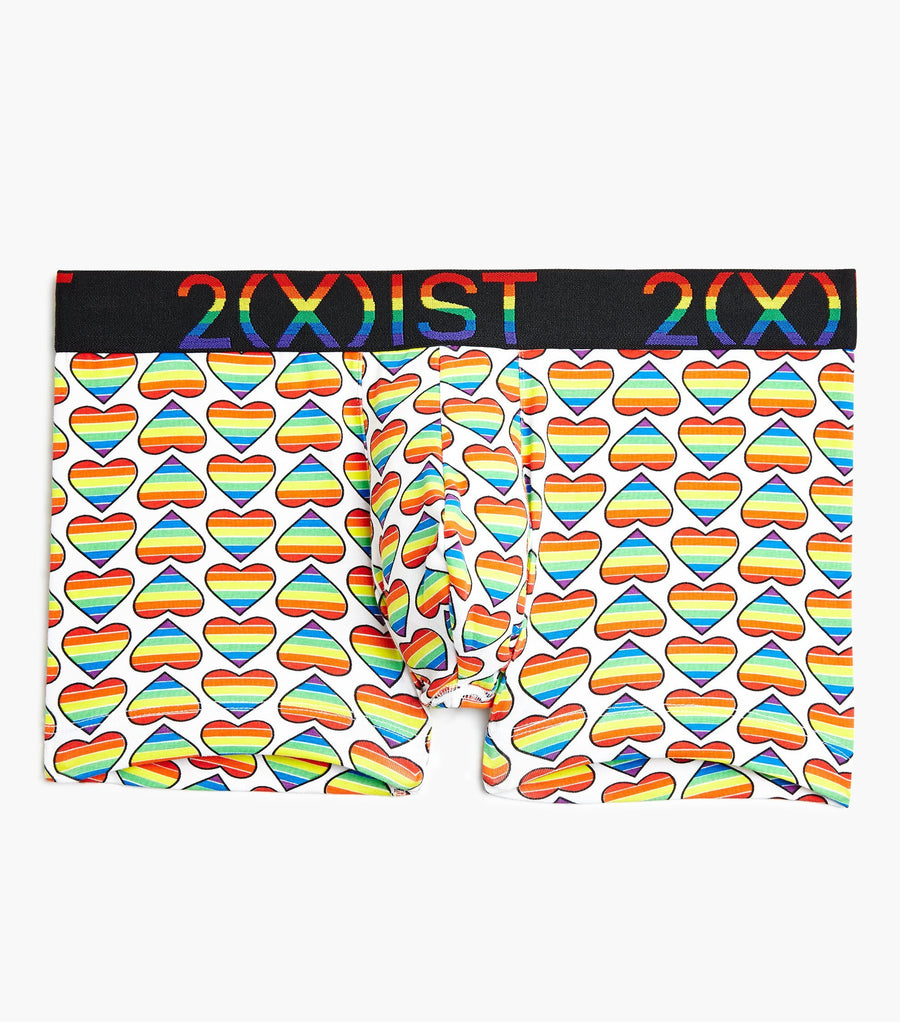 2(X)IST Pride Hearts Cotton Stretch No Show Trunk