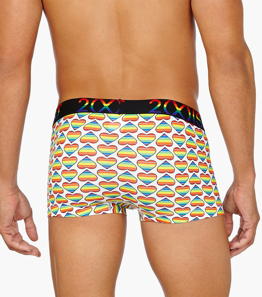 2(X)IST Pride Hearts Cotton Stretch No Show Trunk