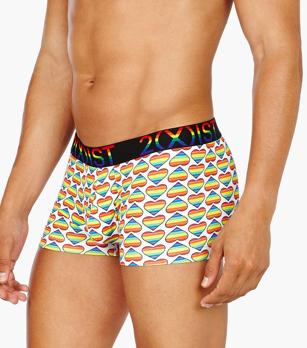 2(X)IST Pride Hearts Cotton Stretch No Show Trunk
