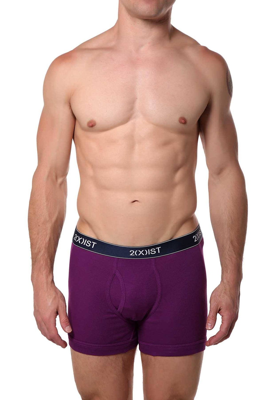 2(X)IST Purple Essential Cotton Boxer Brief