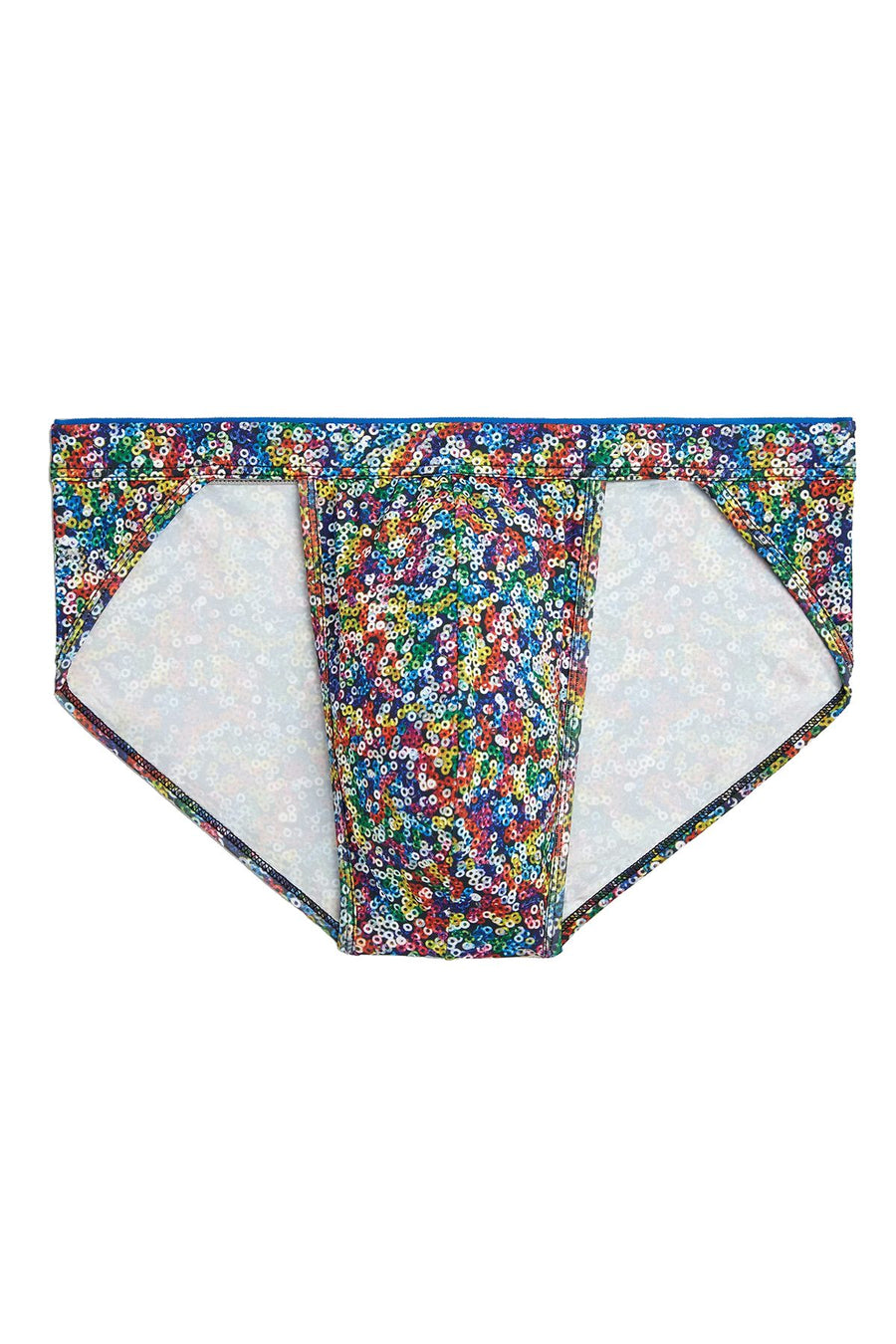 2(X)IST Rainbow Sequin Sliq Micro Sport Brief