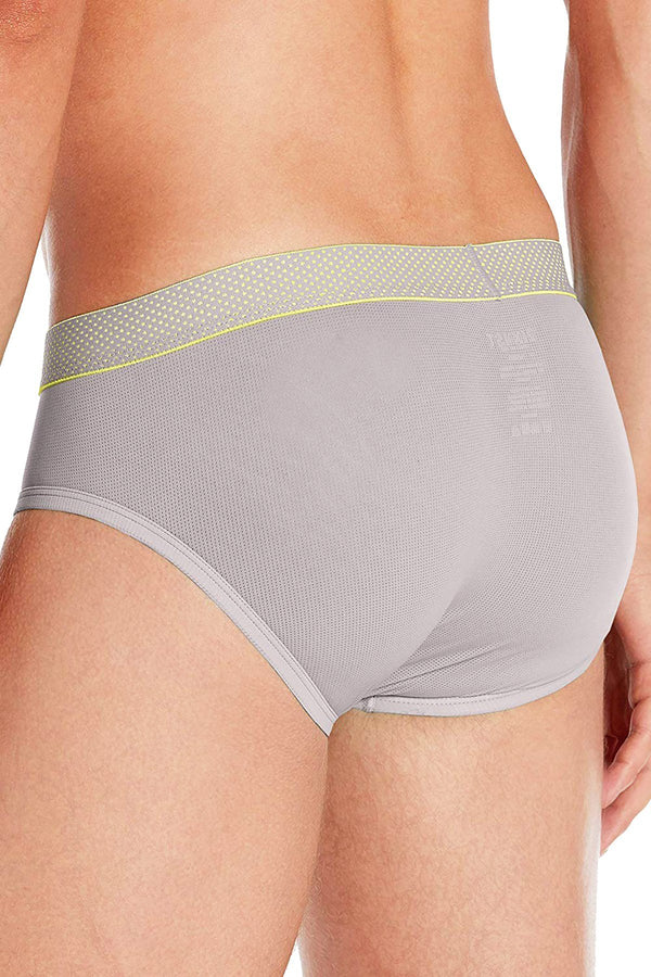 2(X)IST Smoke Grey Speed Dri Mesh No Show Brief