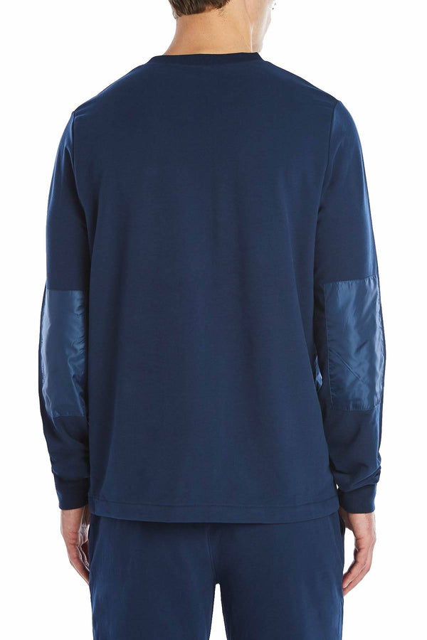 2(X)IST Varsity-Navy Classic Zip-Pocket Sweatshirt