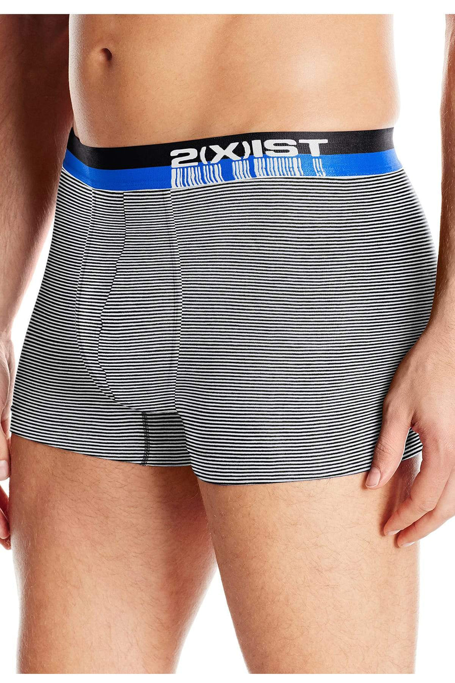 2(X)IST White & Black Stripe Barcode Modal No-Show Trunk