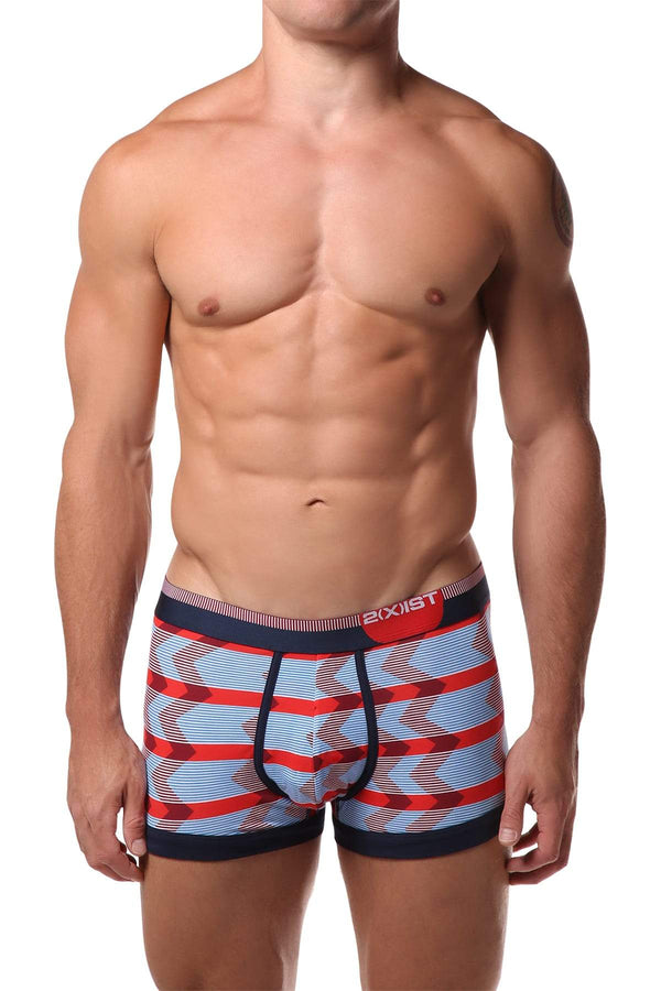 2(X)IST Zig Zag Stripe-Red Graphic Cotton Trunk