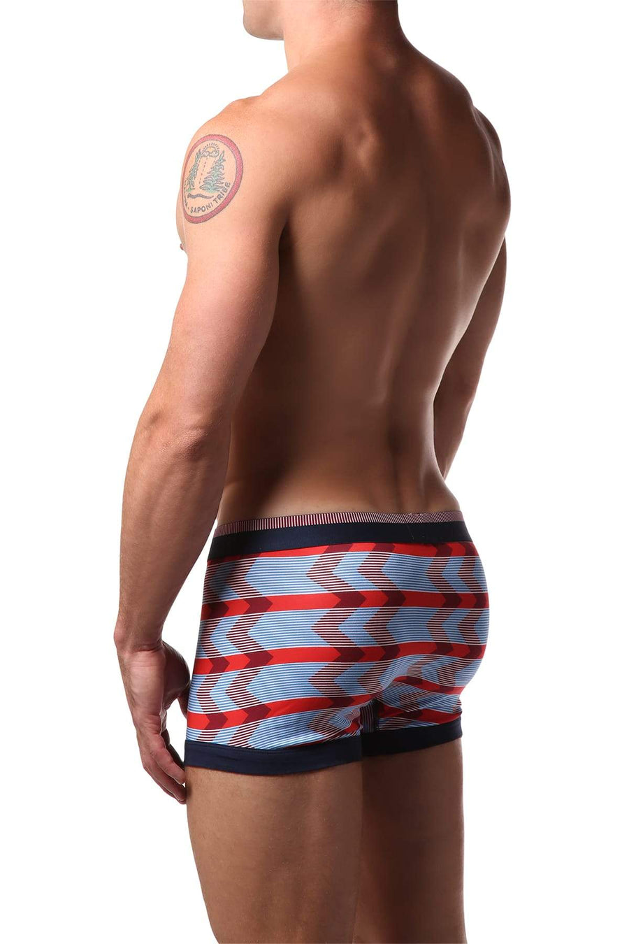 2(X)IST Zig Zag Stripe-Red Graphic Cotton Trunk