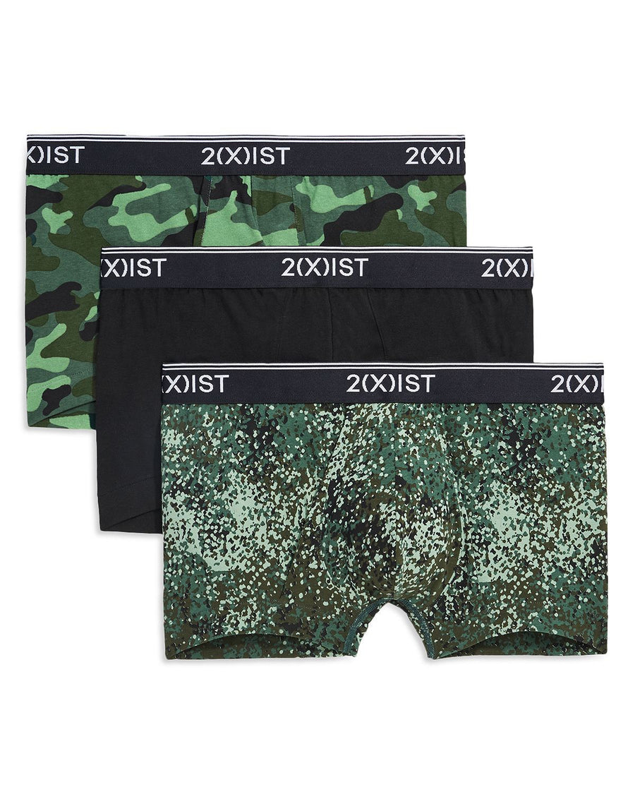 2(x)ist 2(x)ist Cotton Stretch No-show Briefs Pack Of 3 Camo/Black