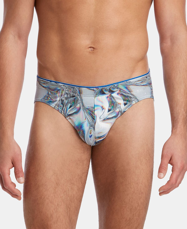 2(x)ist 2(x)ist Sliq Micro Brief Liquid Silver Print