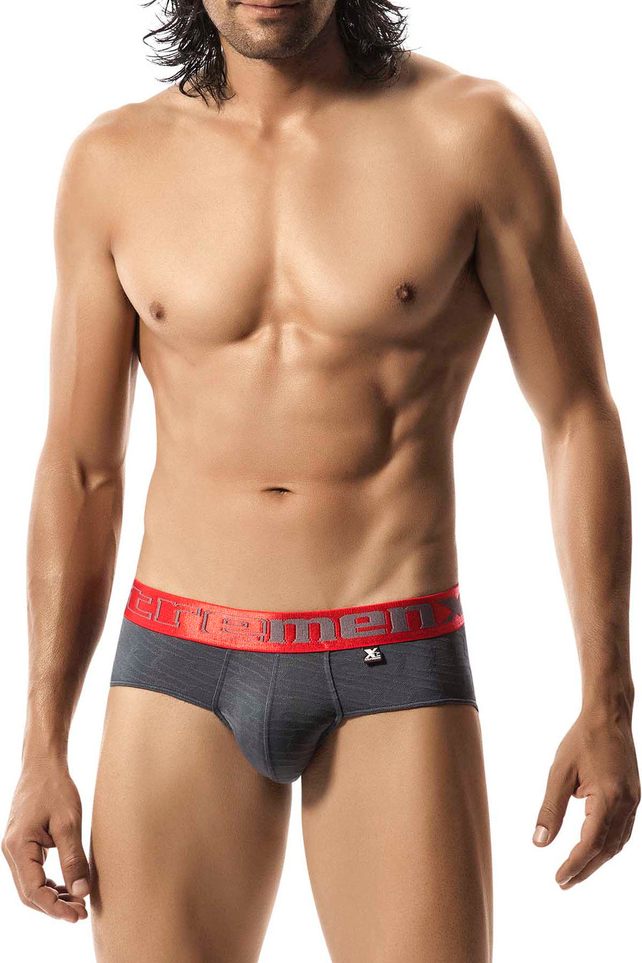 Xtremen Grey Microfiber Jacquard Brief