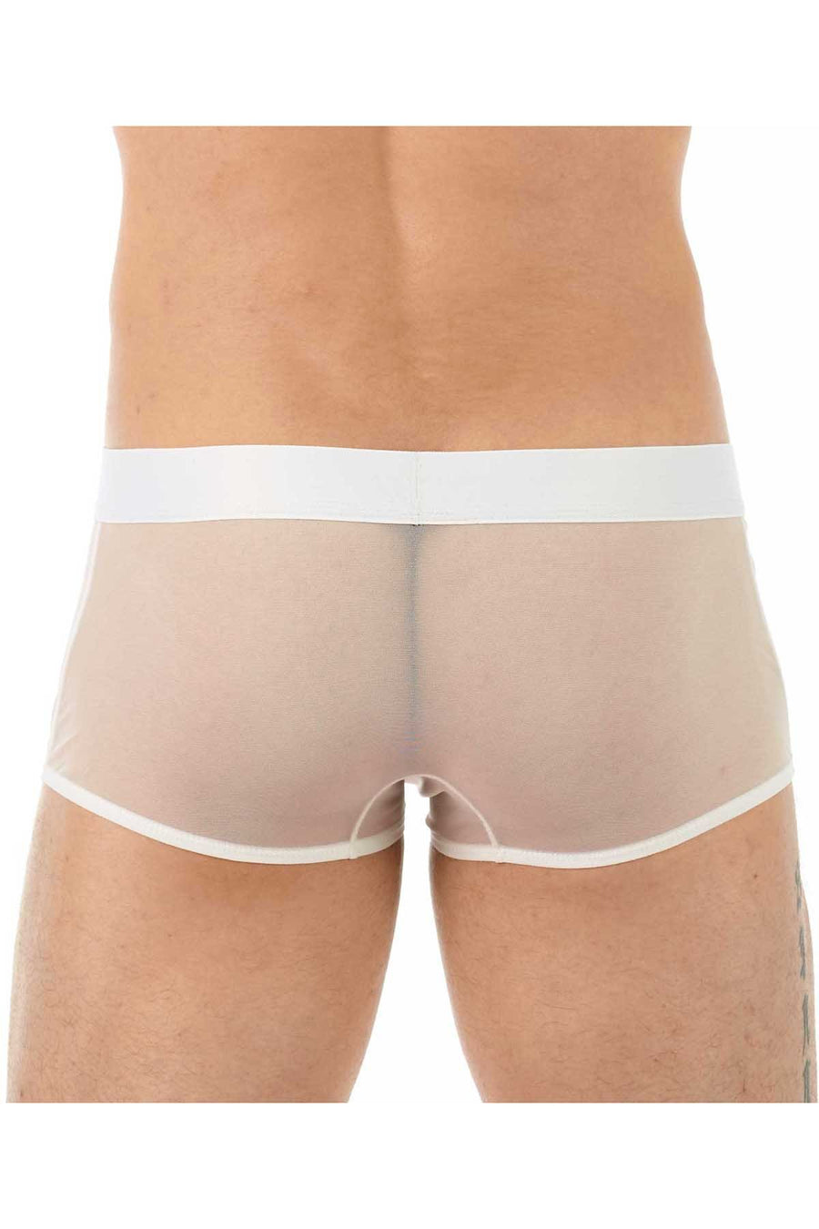 Gregg Homme White Erotik Ultra Sheer Mesh C-Ring Boxer Trunk