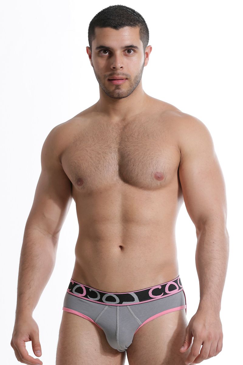 Coco Loco Grey, White & Pink Brief