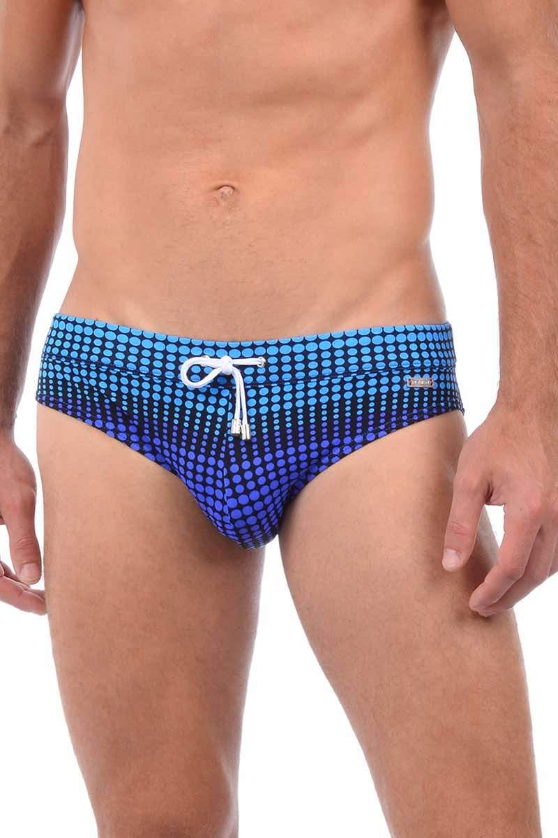 2(X)IST Dazzling Blue Stripe Dot Rio Swim Brief