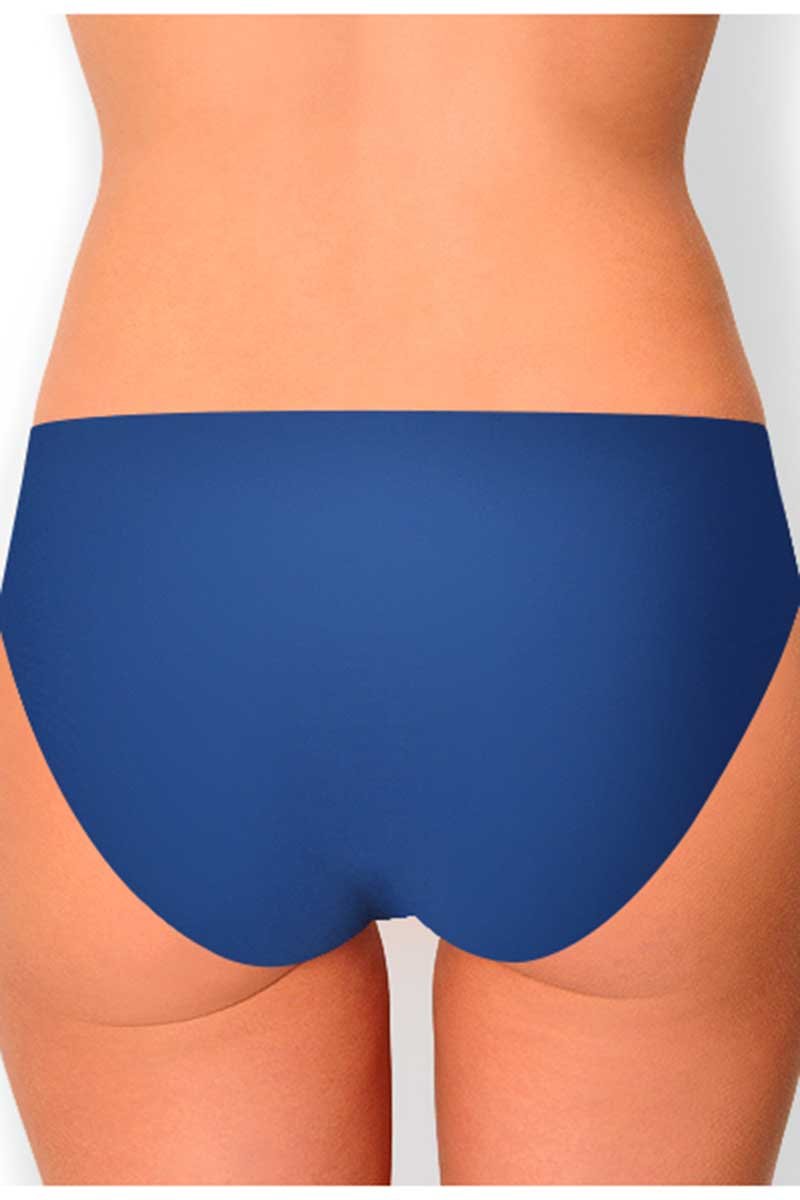 AQS 3Pk Blue Flowers Laser Cut Bikini Brief