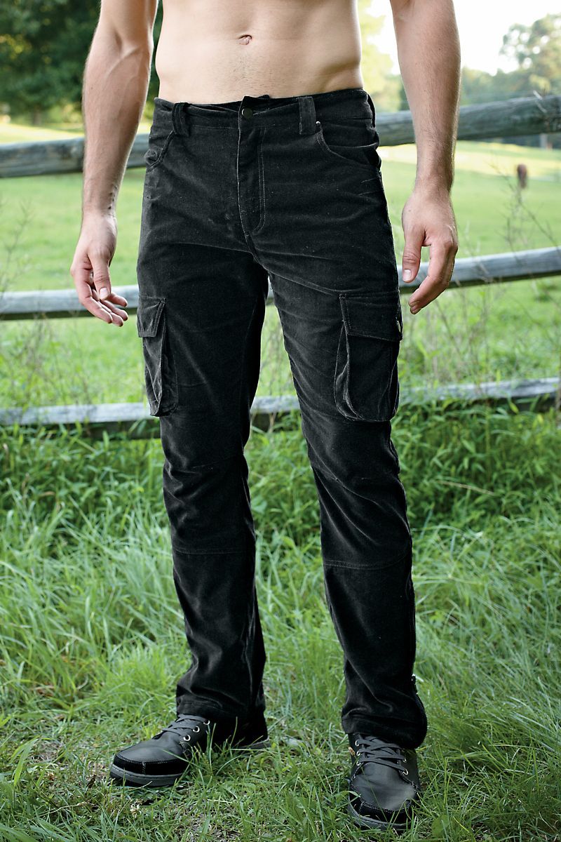 P.O.V. Black Velvet Scene Cargo Pant