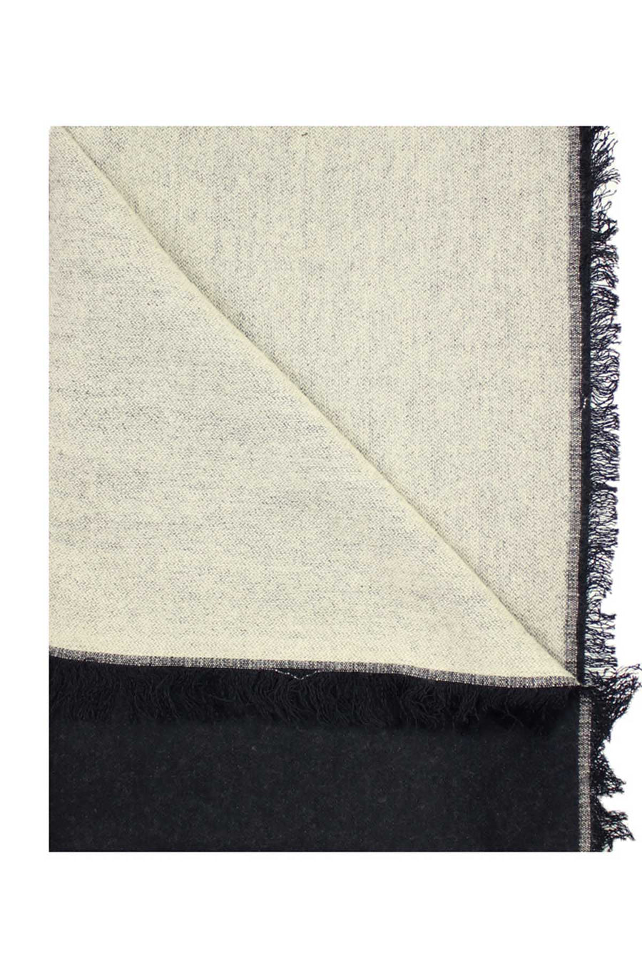 DIBI Solid Black & Ivory Scarf
