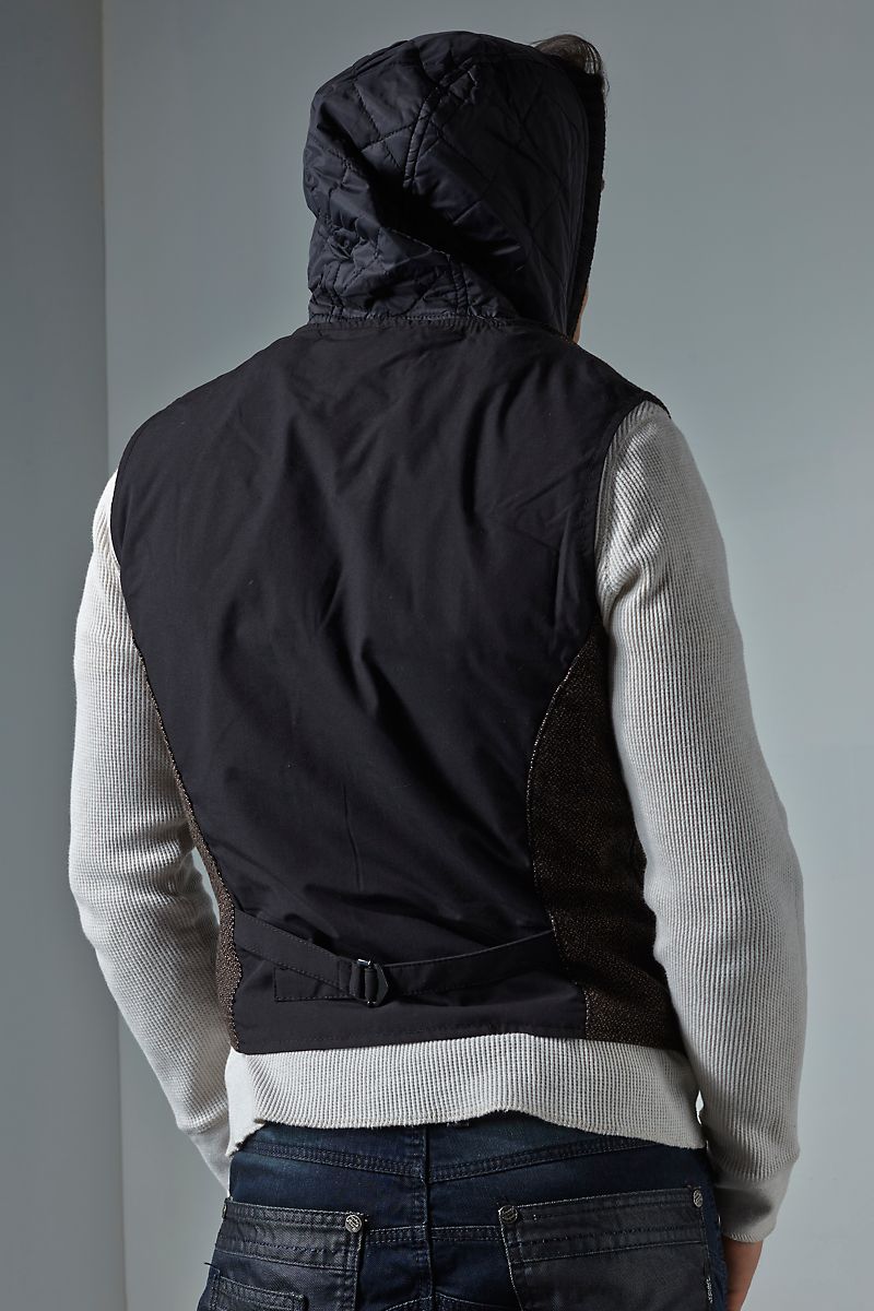RNT23 Brown Hooded Vest