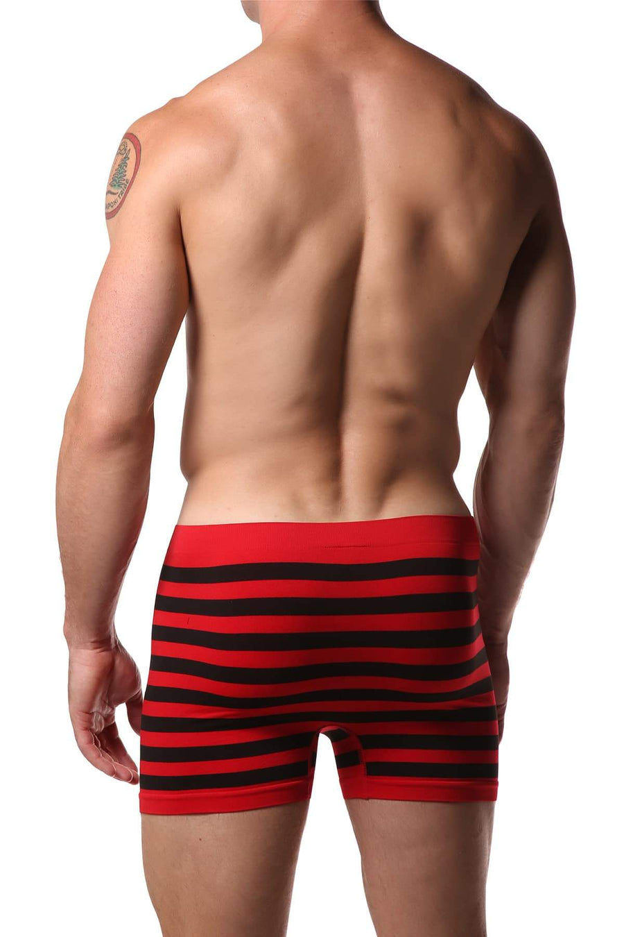 Knocker Red & Black Stripe Seamless Boxer Brief