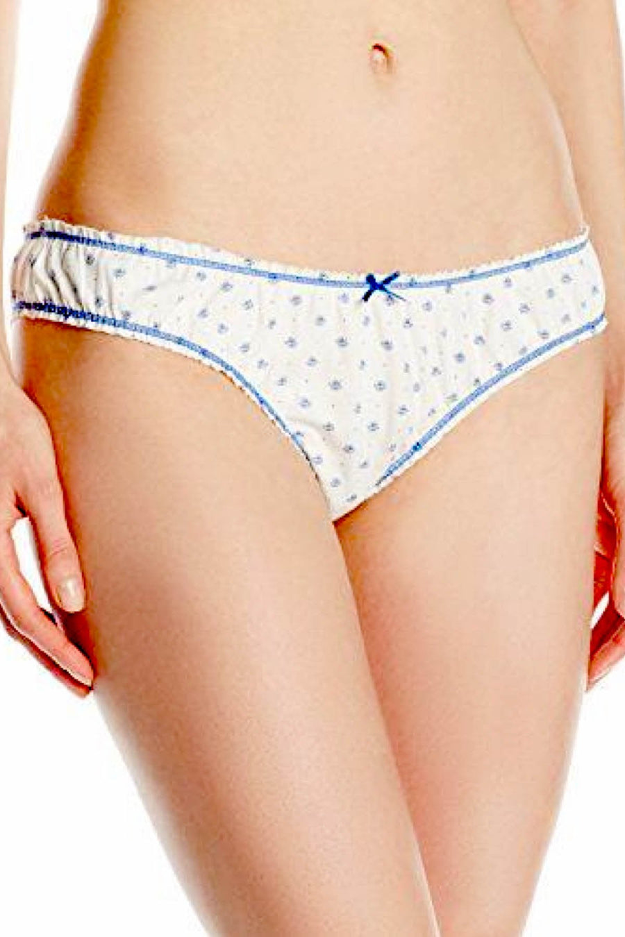 Tommy Hilfiger Blue Ditsy Ruched Bikini Brief