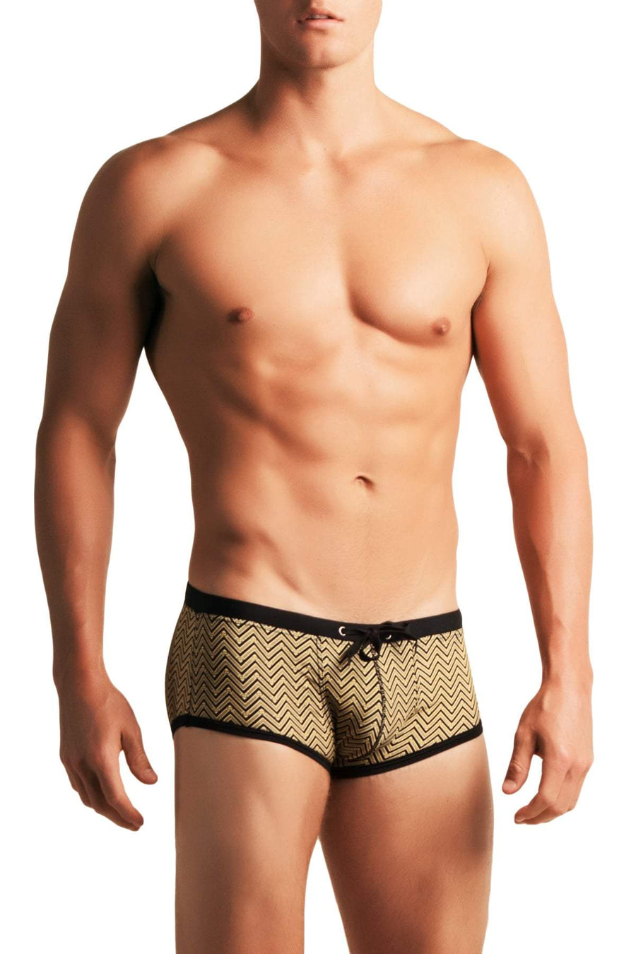 2EROS Yellow Zig Zags & Logos Swim Trunk